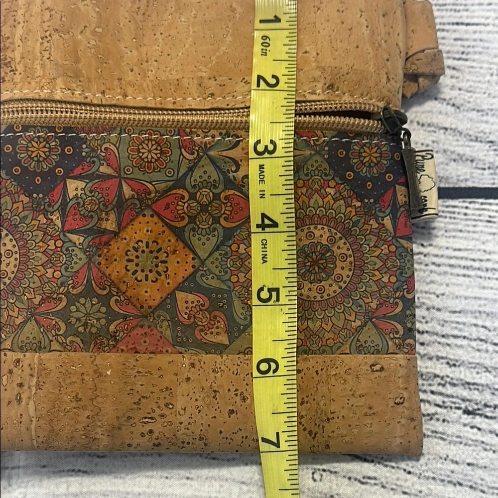 Pure Cork Crossbody Bag with Colorful Pattern - Picture 9 of 12
